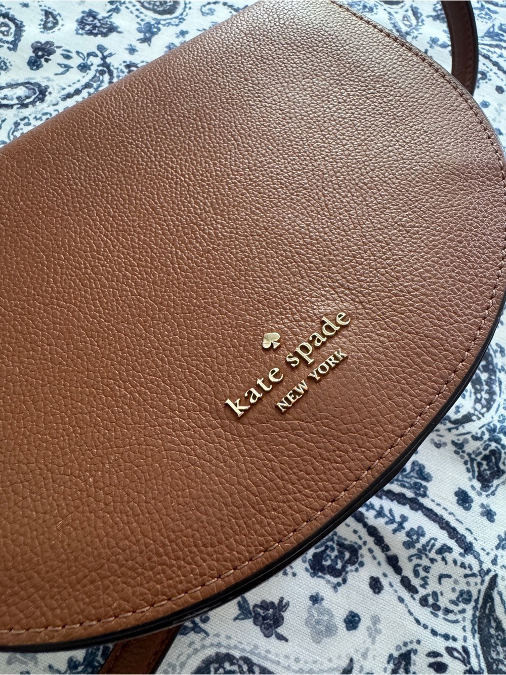 kate spade tan leather saddle crossbody - Picture 2 of 10
